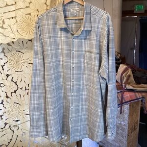 Peter Millar Summer Comfort Long Sleeve Button Up Men's XXL Plaid